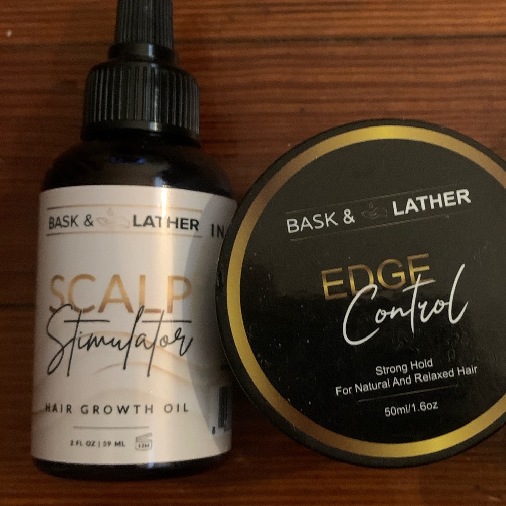 Hair Growth Oil and Edge Control Set - Black and Gold